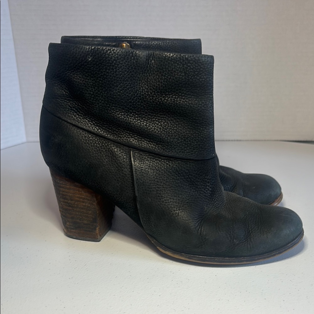 Cole Haan Black Suede Heeled Boots